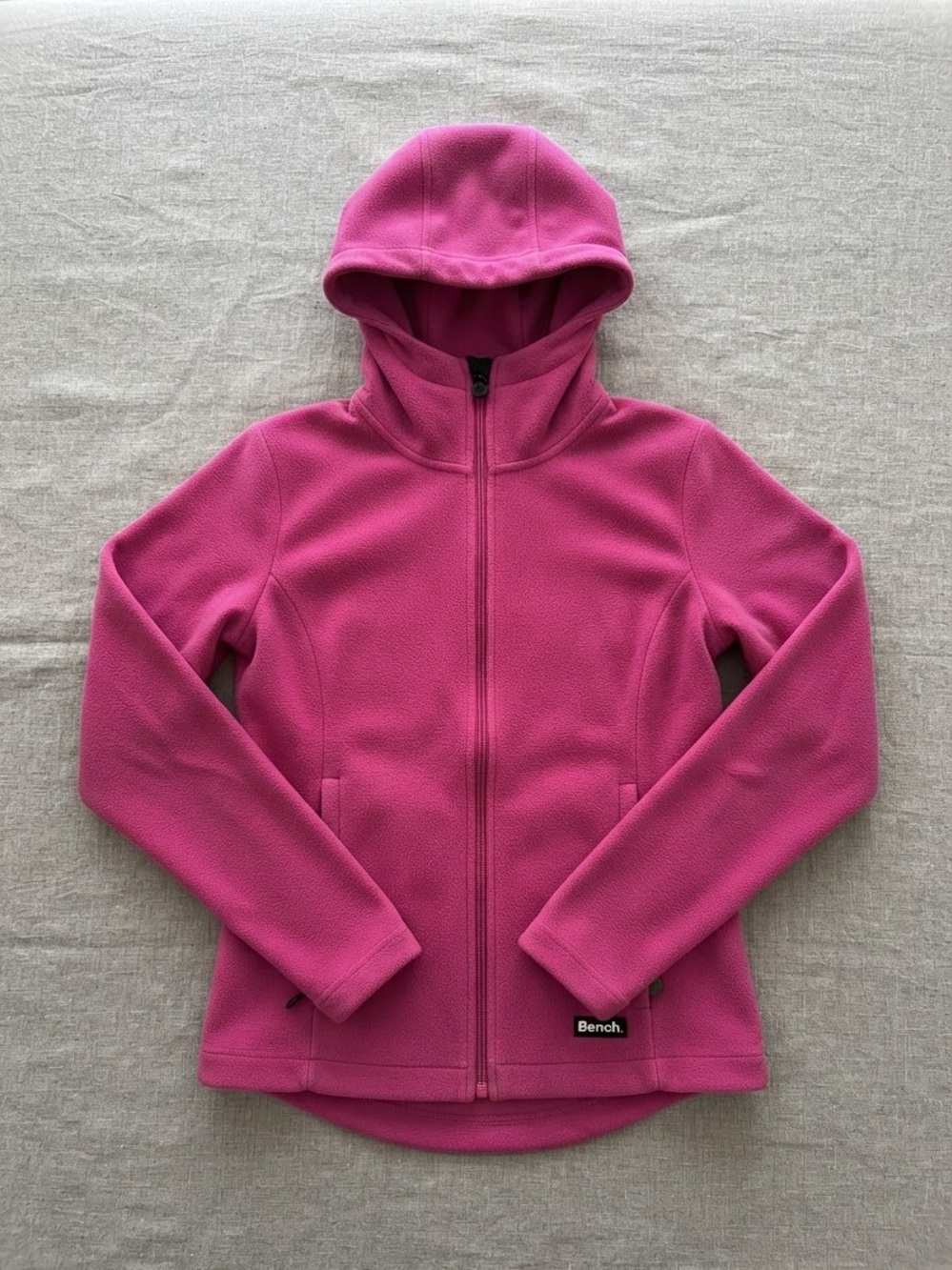 Bench Hot Pink Full-Zip Fleece Polar Jacket with Funnel Hood women XL